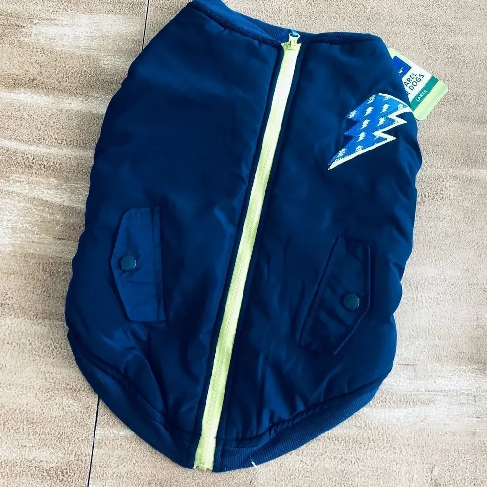 Top Paw Navy Blue Winter Dog Pet Jacket Coat L